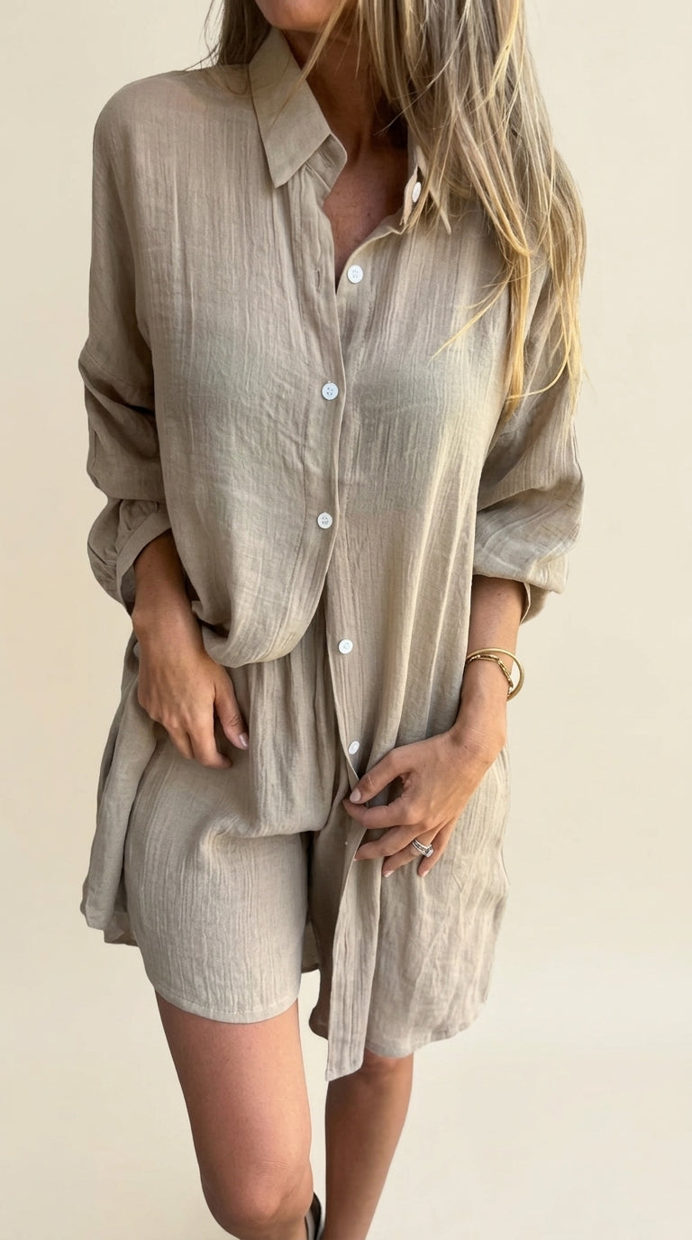 2+1 COMPRA 1 Y LLEVA 2 | Conjunto 2 piezas camisa y cortos elegantes y casuales