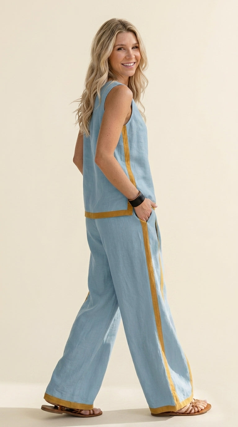 BRUNA | CONJUNTO DE LINO DE DOS PIEZAS