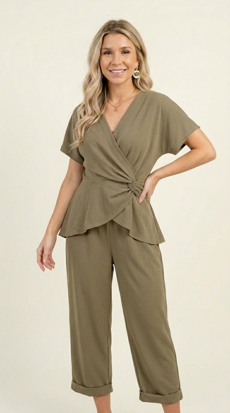 Canela | Conjunto elegante de dos piezas 70% de descuento HOY