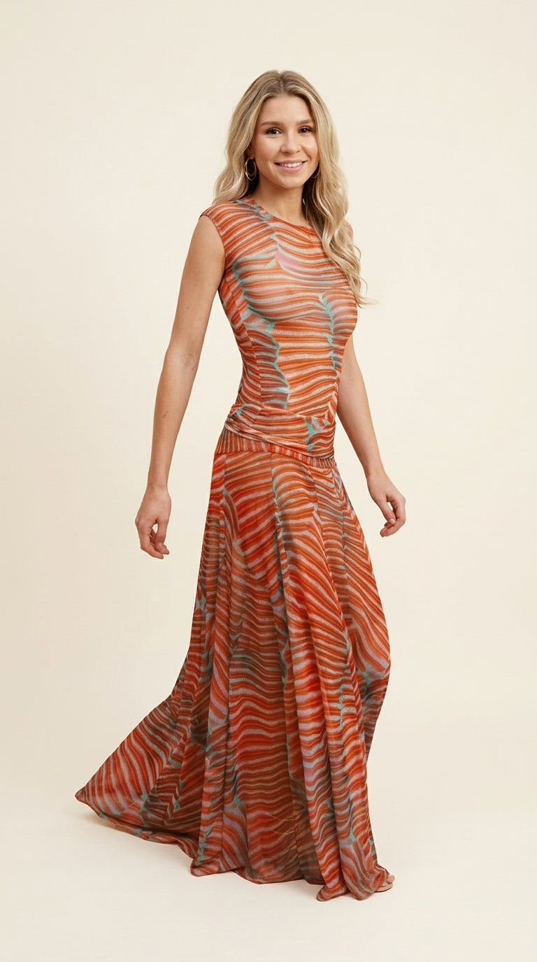 66% DESCUENTO | Mafalda | Conjunto de body y falda con efecto Ripple Glow